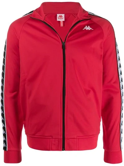 Kappa Logo Tape Detail Sport Jacket In Red