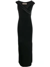 Blanca Fitted Evening Dress - Black
