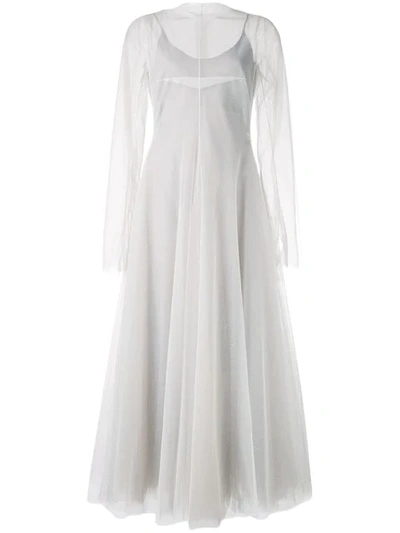 Marc Le Bihan Tulle Midi Dress In White