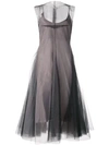 Marc Le Bihan Tulle Layer Midi Dress In Noir/bois