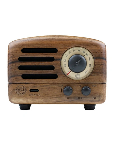 Muzen Otr Wood Portable Radio Bluetooth Speaker In Brown