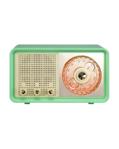 Muzen Original Iii Vintage Fm/am Radio & Bluetooth Speaker In Light Green