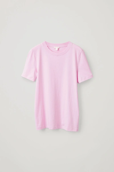 Cos Cotton T-shirt In Pink