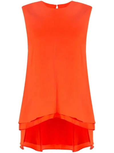 Sies Marjan Tiered Hem Blouse In Orange