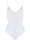 Oseree Bead Embellished Back Swimsuit In White