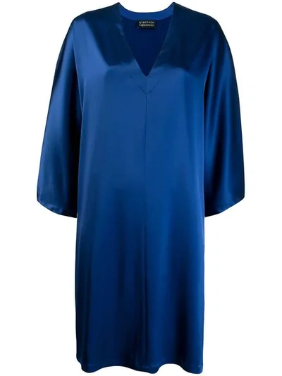 Gianluca Capannolo V-neck Shift Dress - Blue