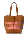 Chloé Medium Vick Logo Tote In Brown