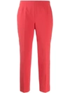 Piazza Sempione Mid-rise Cropped Trousers In Pink