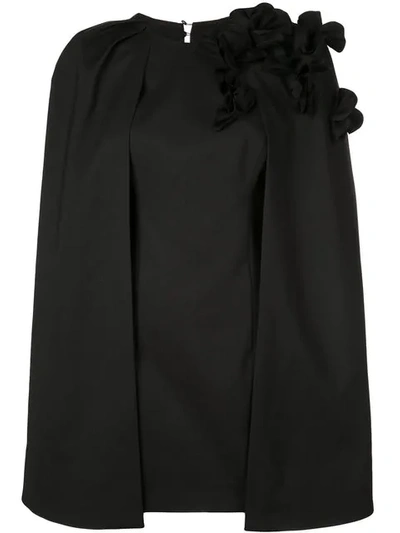 Acler Yorks Cape Mini Dress In Black
