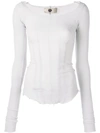 Marc Le Bihan Asymmetric Hem Sweatshirt In White