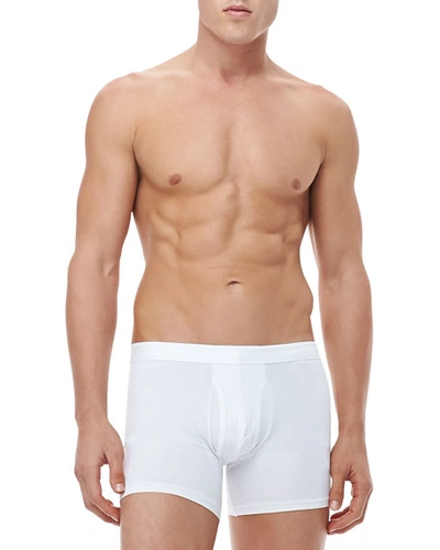 Derek Rose Jack Pima Cotton Stretch Trunks, White