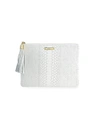Gigi New York All-in-one Python-embossed Leather Clutch In White