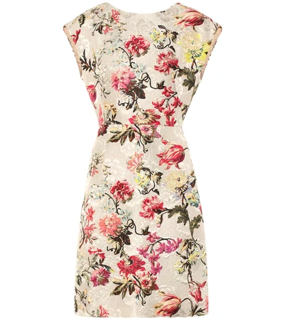 Etro Women's Floral Embroidered Jacquard Sheath Dress In White Multi