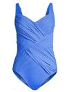 Gottex Swim One-piece Ruched-weave Swimsuit In Sapphire