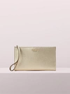 Kate Spade Sylvia Large Continental Wristlet In Pale Gold