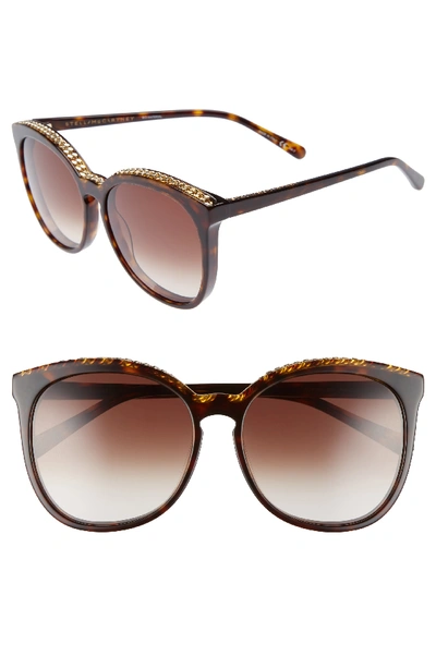 Stella Mccartney 59mm Cat Eye Sunglasses - Avana