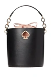 Kate Spade Suzy Small Leather Bucket Bag In Black