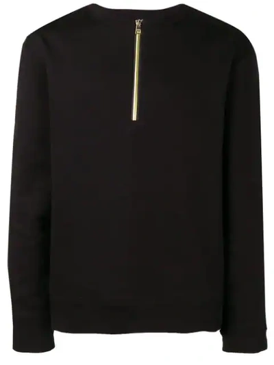 Versace Crew Neck Sweatshirt In Black