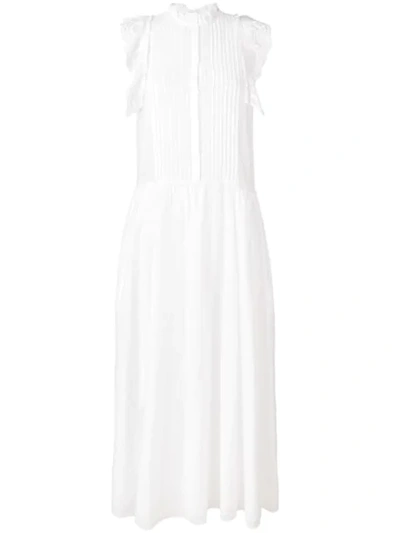 Zadig & Voltaire Romane Lace-trimmed Maxi Dress In White