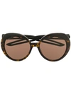 Balenciaga Hybrid Butterfly Tortoiseshell-acetate Sunglasses In Brown