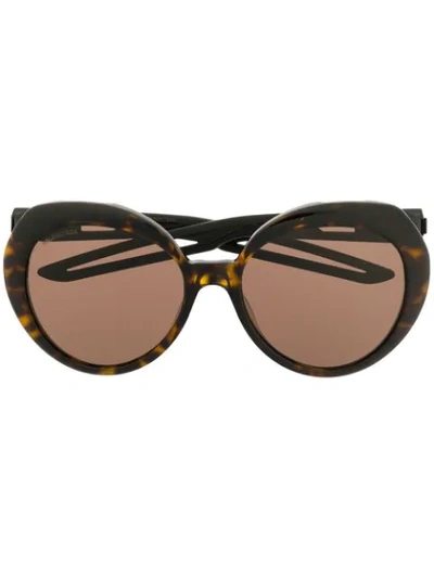 Balenciaga Hybrid Butterfly Tortoiseshell-acetate Sunglasses In Brown