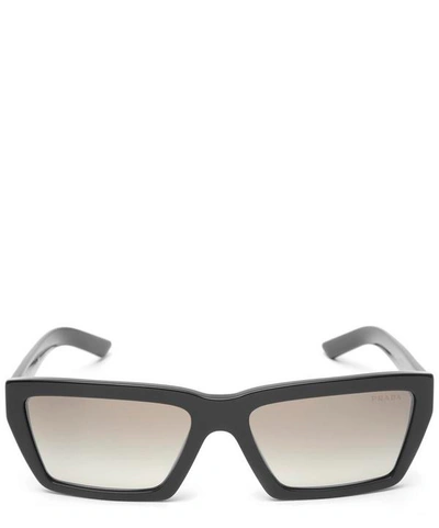 Prada Rectangular Sunglasses In Black