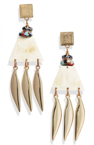 Akola Adisa Drop Earrings In Gold/ Multi