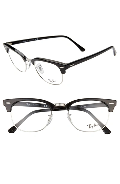 Ray Ban 51mm Optical Glasses In Black