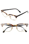 Ray Ban 51mm Optical Glasses In Havana/ Gold