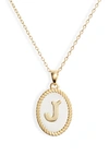 Argento Vivo Initial Pendant Necklace In Gold J