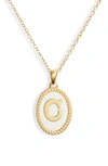 Argento Vivo Initial Pendant Necklace In Gold C