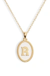 Argento Vivo Initial Pendant Necklace In Gold R