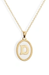 Argento Vivo Initial Pendant Necklace In Gold D