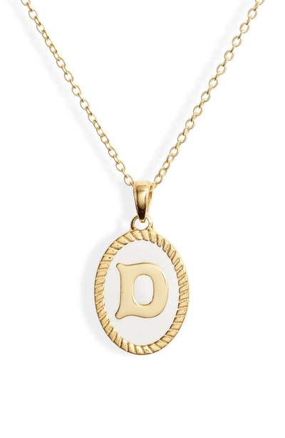 Argento Vivo Initial Pendant Necklace In Gold D