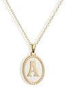 Argento Vivo Initial Pendant Necklace In Gold A