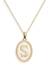 Argento Vivo Initial Pendant Necklace In Gold S