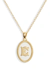 Argento Vivo Initial Pendant Necklace In Gold E