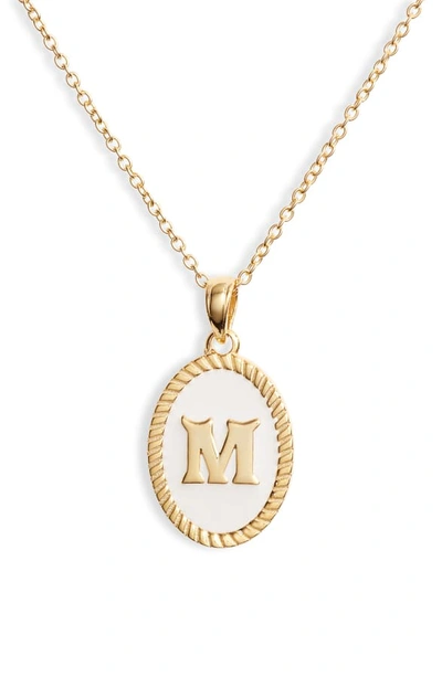 Argento Vivo Initial Pendant Necklace In Gold M