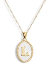 Argento Vivo Initial Pendant Necklace In Gold L