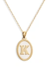 Argento Vivo Initial Pendant Necklace In Gold K