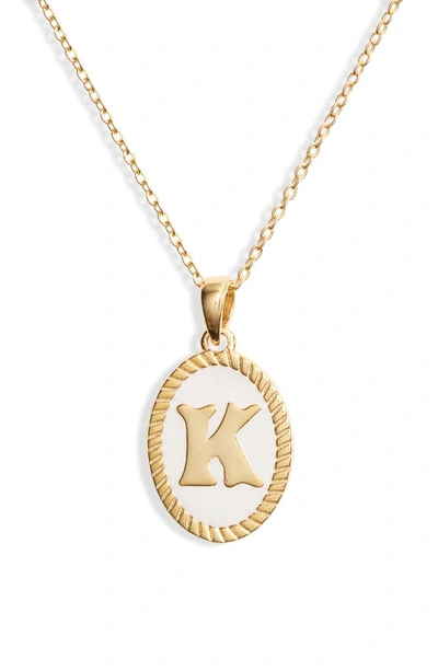 Argento Vivo Initial Pendant Necklace In Gold K