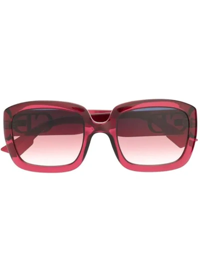 Dior Gradient Square Sunglasses, 54mm In Opal Burgundy