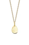 Monica Vinader Engravable Ziggy Petal Pendant Necklace In Yellow Gold