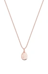 Monica Vinader Engravable Ziggy Petal Pendant Necklace In Rose Gold