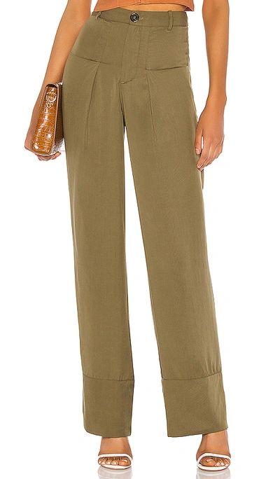Lovers & Friends Amber Pant In Olive Green