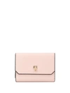 Valextra Foldover Top Wallet In Pink