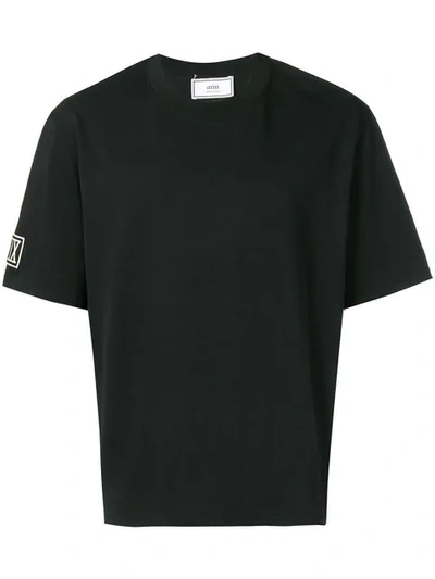 Ami Alexandre Mattiussi Crew Neck Tee With 9 Patch In Black