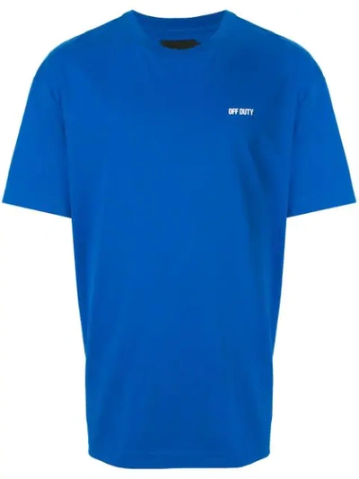Off Duty Logo Print T-shirt In Blue