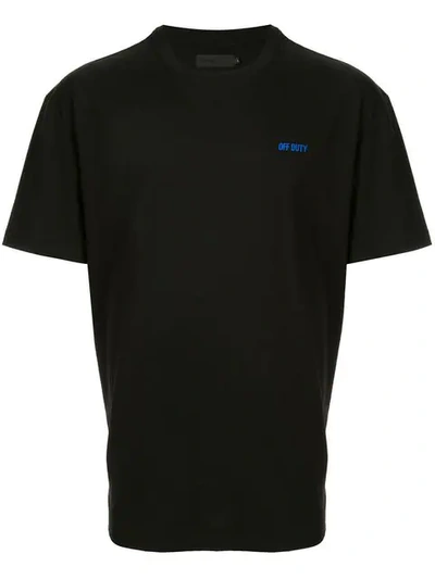 Off Duty Logo Print T-shirt In Black