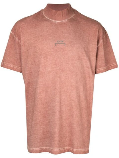 A-cold-wall* Ribbed Neck T-shirt In Pink